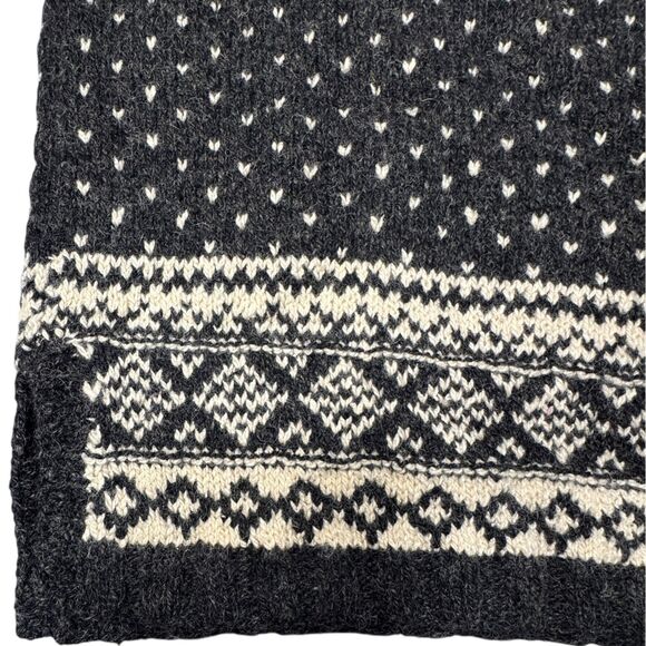 Ralph Lauren Country Black Cream Sweater Women Large Hand Knit Wool Silk Vintage - Picture 6 of 16